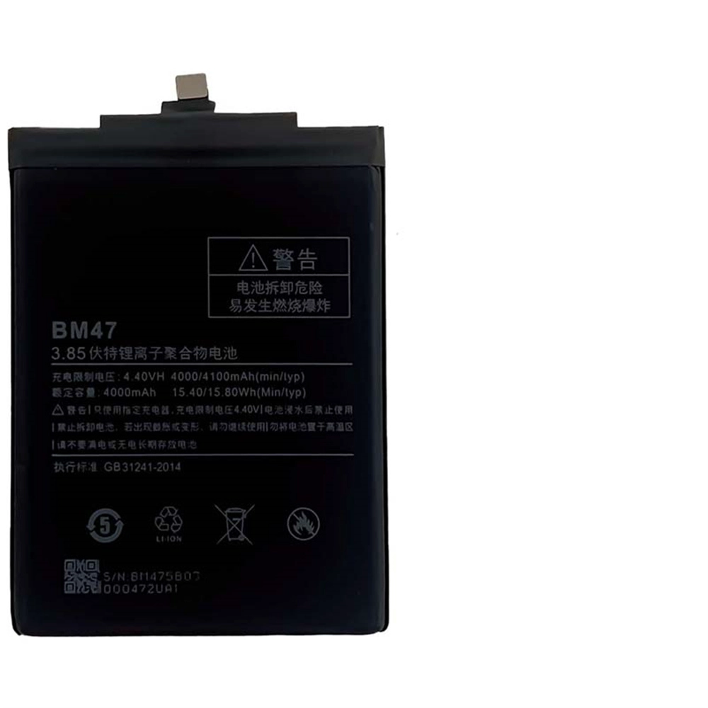 Xiaomi Redmi 4x 배터리 BM47 전화 배터리 교체 용 뜨거운 판매 4100mAh 3.85V
