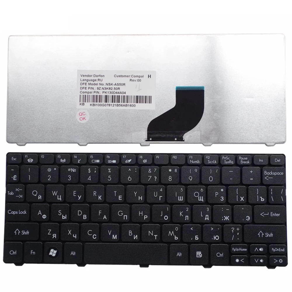Teclado para Acer Aspire One D255 D255E D257 AOD257 D260 D270 AOD260 AO521 AO532 AO533 532 532H 521 533 RU