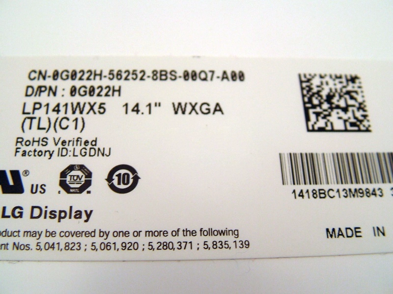 LCD LED Tela de exibição do laptop normal 14.1 "30pins LP141WX5-TLC1