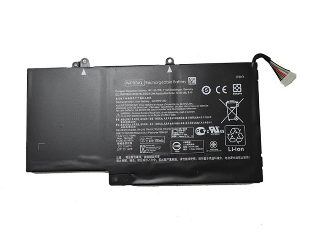 Batterie pour ordinateur portable TPN-Q148 760944-421 761230-005 767068-005 HSTNN-LB6L NP03XL TPN-Q146 TPN-Q147 TPN-Q147 TPN-Q149 pour HP 11.4V 43Wh