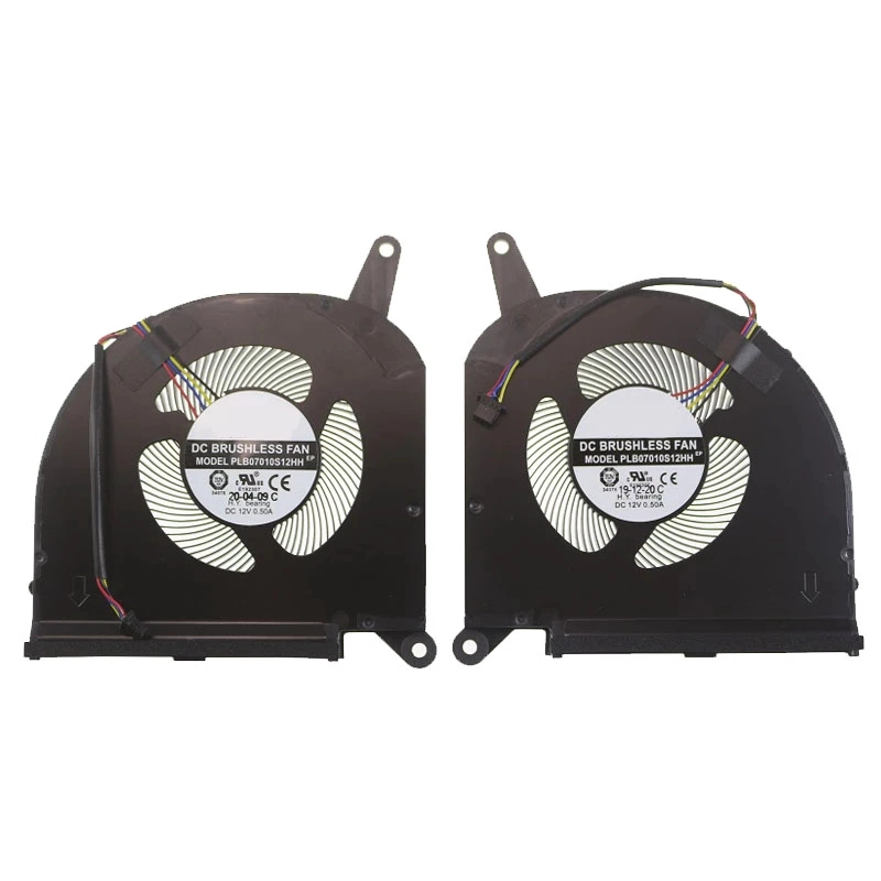 Laptop CPU GPU Cooling Fan PLB07010S12HH DC12V 0.50A 4Pin for Gigabyte AERO 15 OLED SA 17 HDR XA RP75XA RP77XA