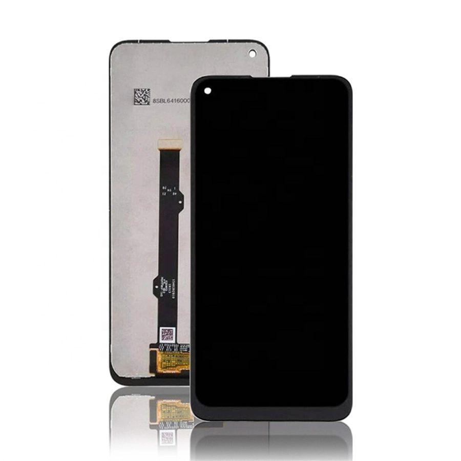 Montagem do digitador do telefone móvel da tela de toque do display do LCD para a substituição do LCD de Moto G8 Preto