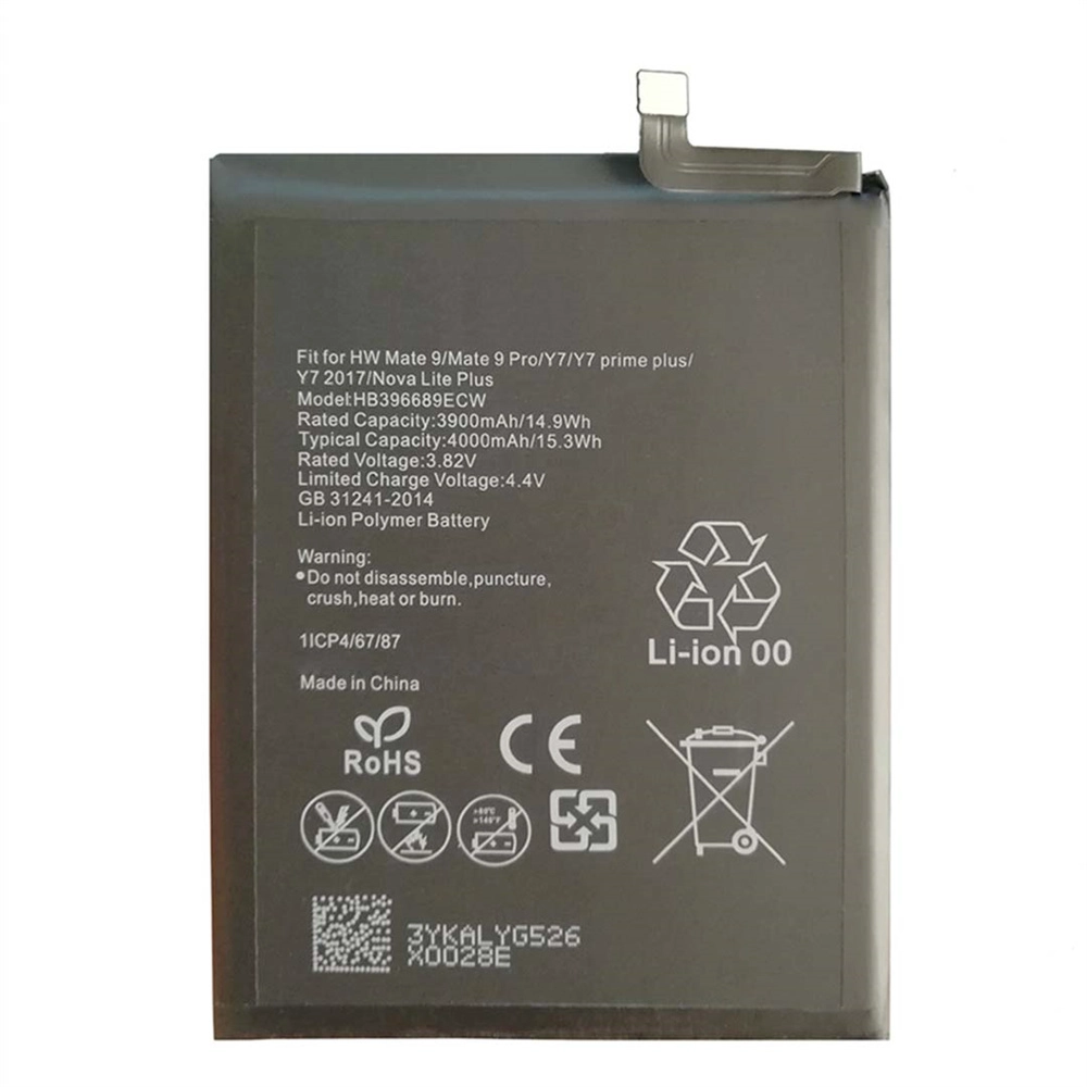 Mobile Phone Battery Hb396689Ecw 4000Mah For Huawei Y9 2018 Battery Replacement