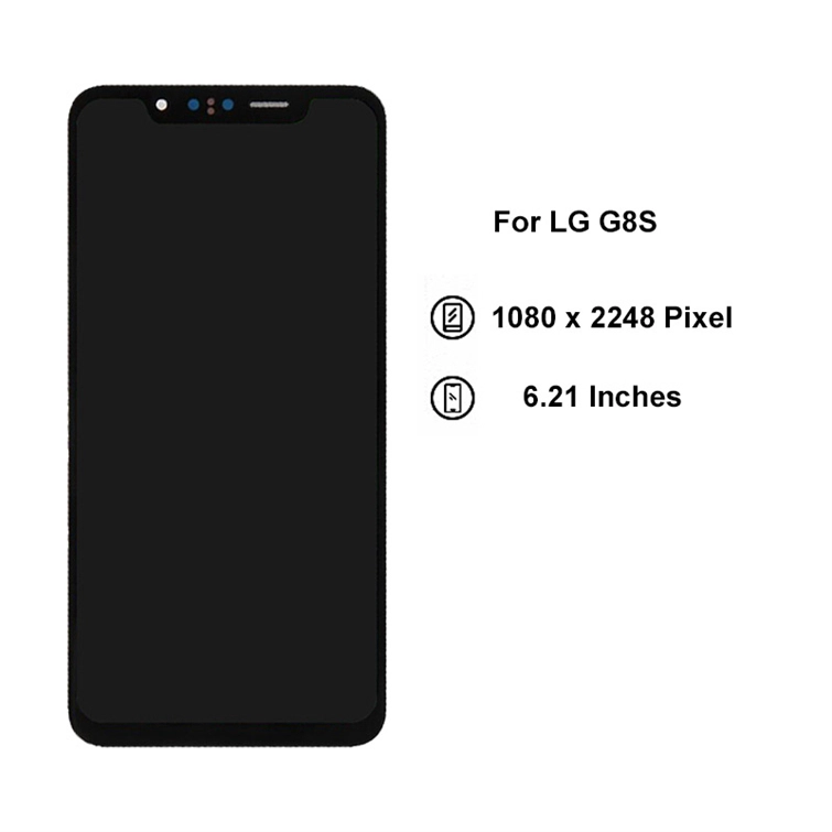 Mobiltelefon-LCDs mit Rahmenanzeige für LG G8S LCD-Touchscreen-Digitizer-Montage schwarz / weiß