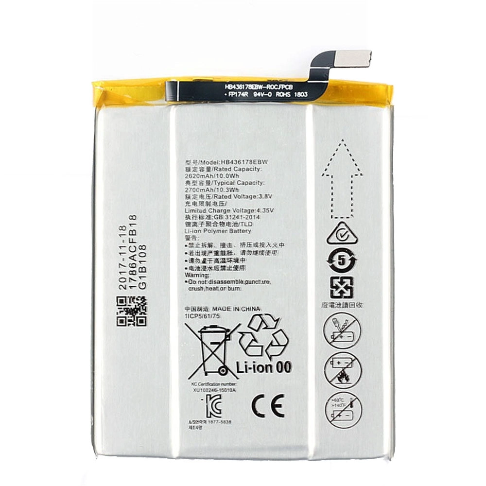New Hb436178Ebw 2700Mah Battery For Huawei Mate S Mobile Phone Battery