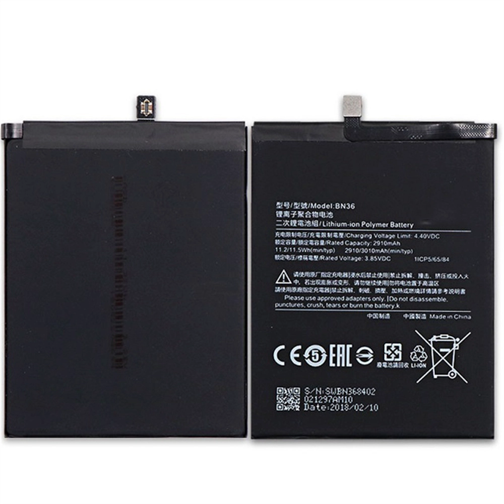 Factory Price Wholesale 3010Mah Bn36 Mobile Phone Battery For Xiaomi Mi 6X Mi A2