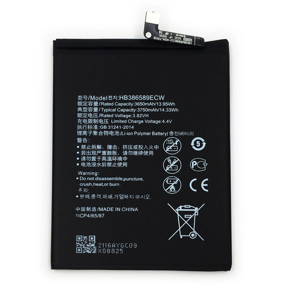 Huawei Mate 20 Lite NE-LX1 SNE-L21 SNE-LX3 SNE-LX2 L23 용 전화 배터리 3750MAH HB386589ECW