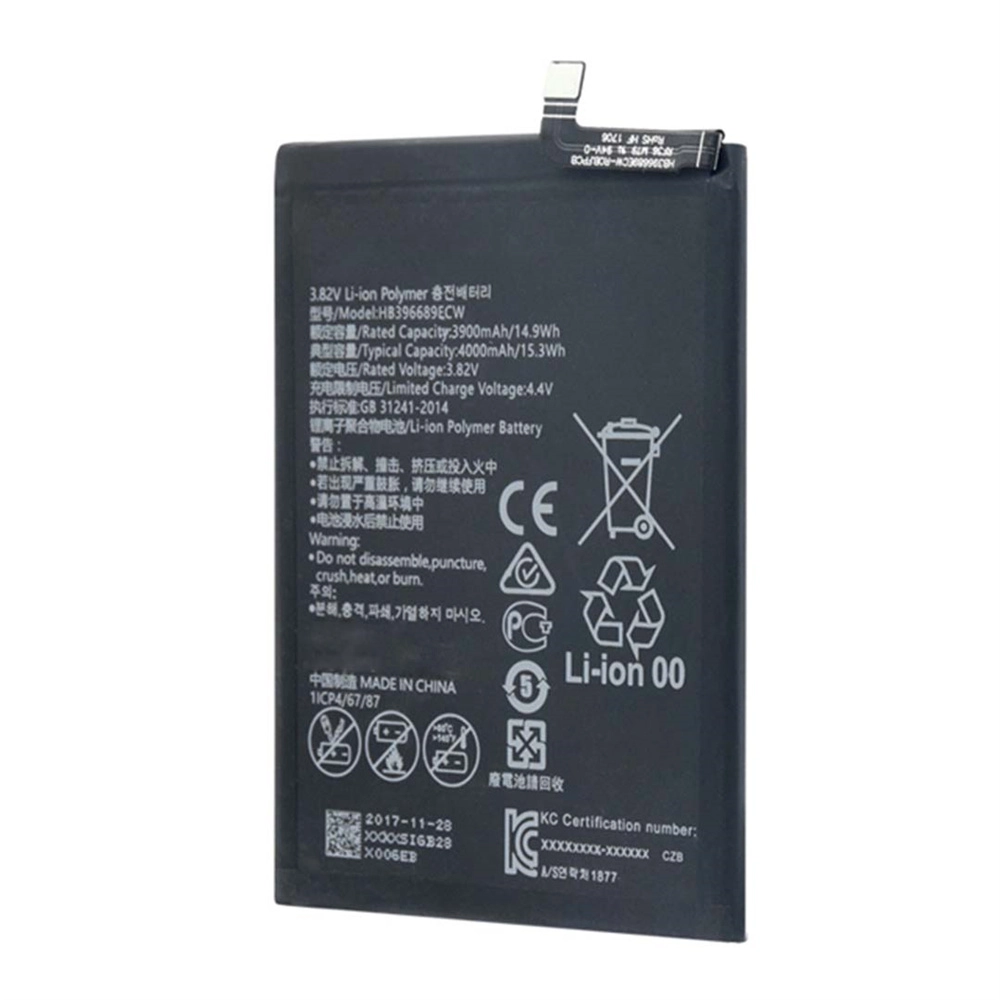 Huawei Y9 Prime 2019 4000mAh HB396689ECW 리튬 이온 배터리 교체 용 전화 배터리