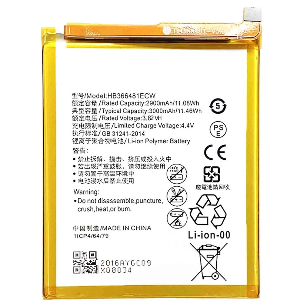 Huawei Y7 프라임 2018 화면 Y7 Pro 2018 HB366481ECW 3000mAh의 전화 배터리 교체