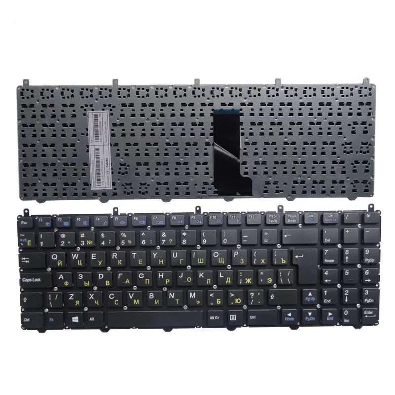 Teclado russo para DNS Clevo W650 W650SRH W655 W650SR W650Sc R650SJ W6500 W650SH W655SC MP-12N76SU-4301 RU Preto