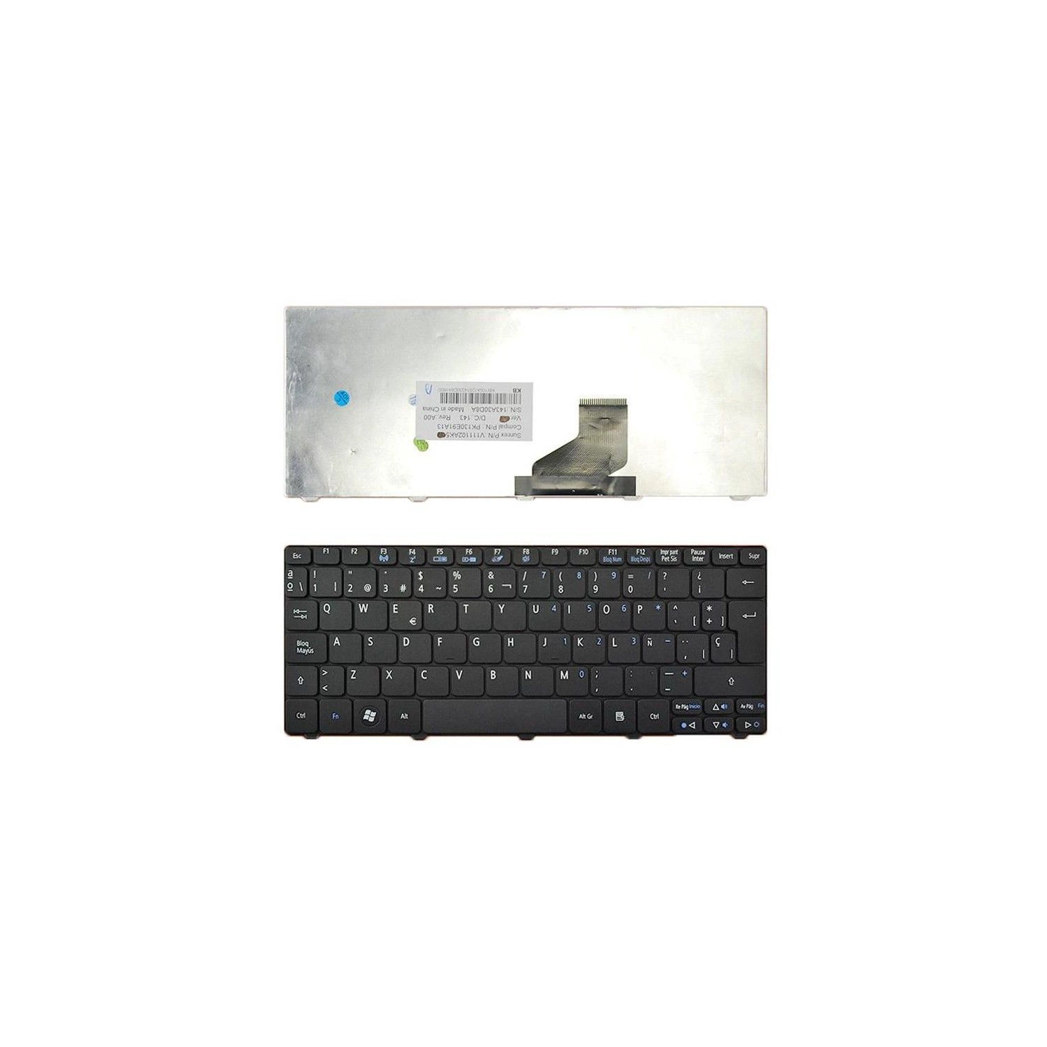 Teclado de laptop SP para Acer 9Z.N3K82.10S PK130AU3017 NSK-AS10S