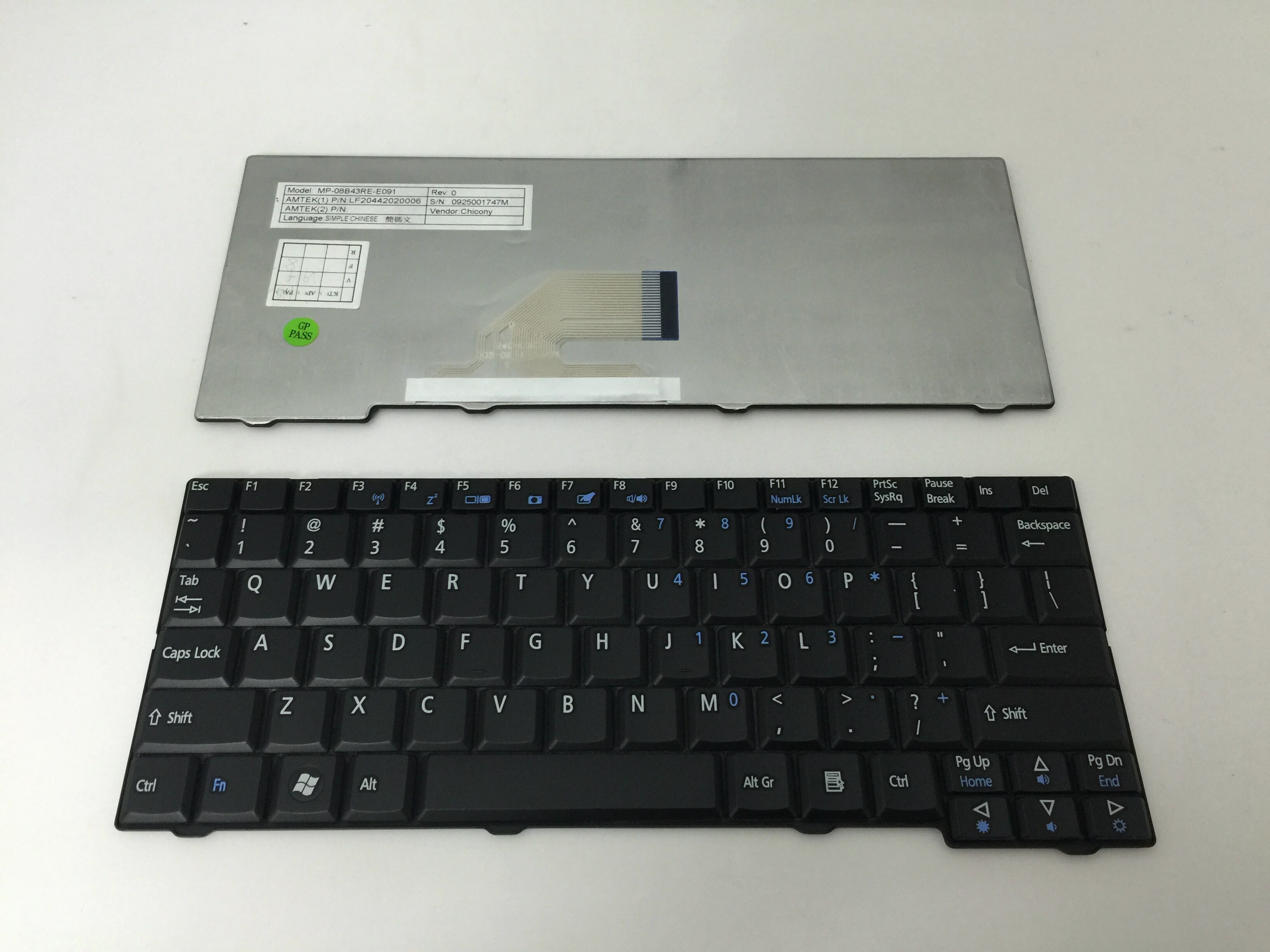 Clavier d'ordinateur portatif des USA pour Acer ZG5
