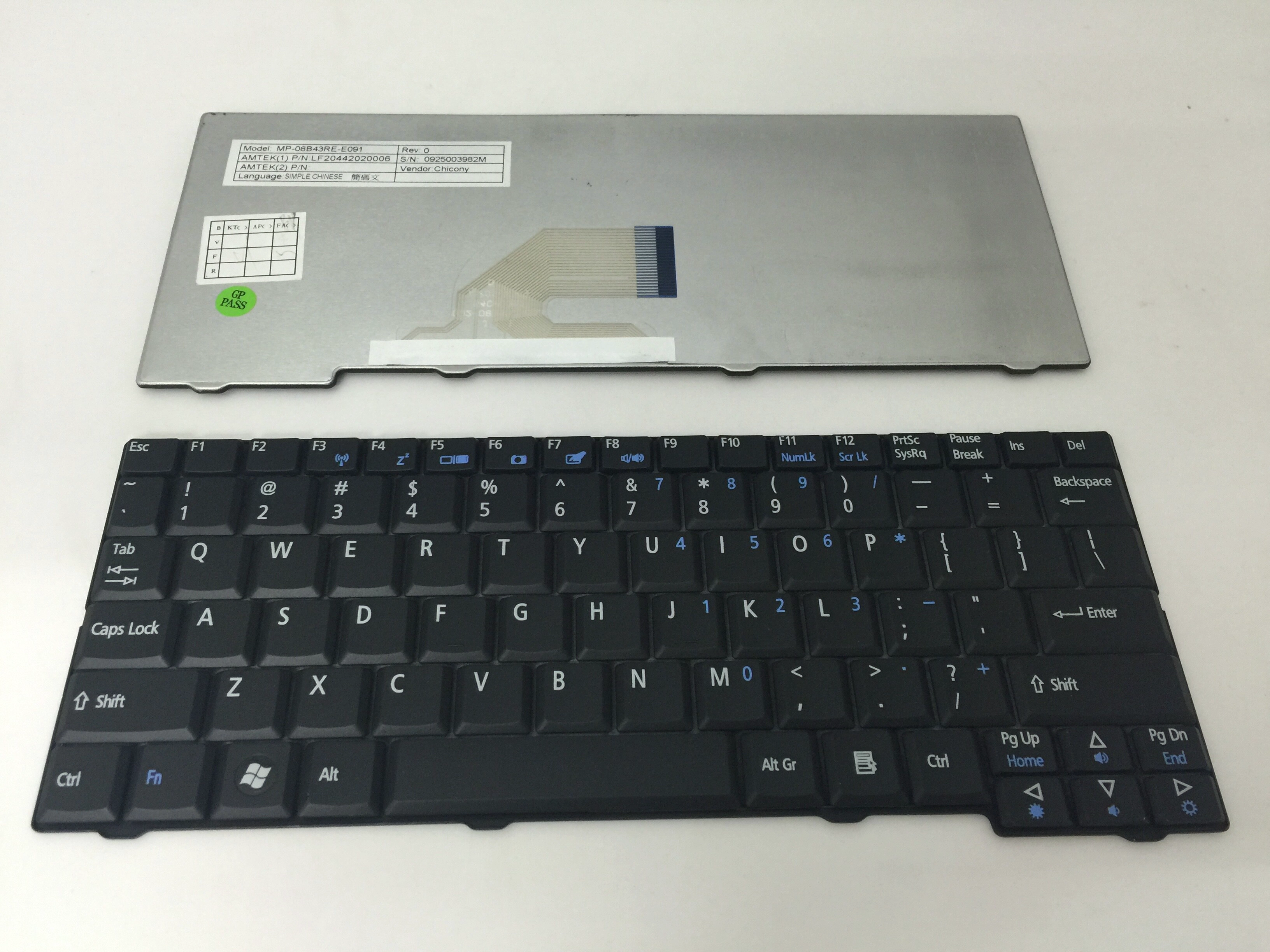 US Laptop Keyboard for Acer 531
