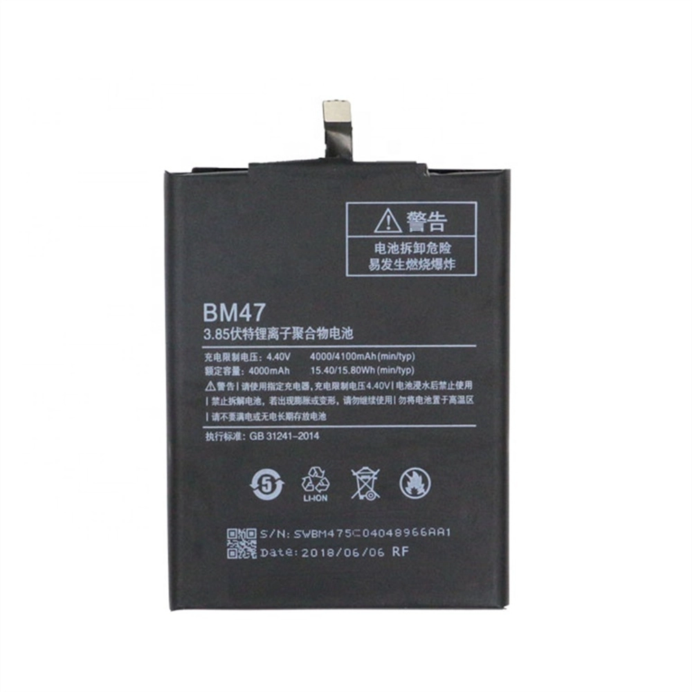 Atacado para xiaomi redmi 3s substituição de bateria BM47 4100 MAH 3.85V bateria
