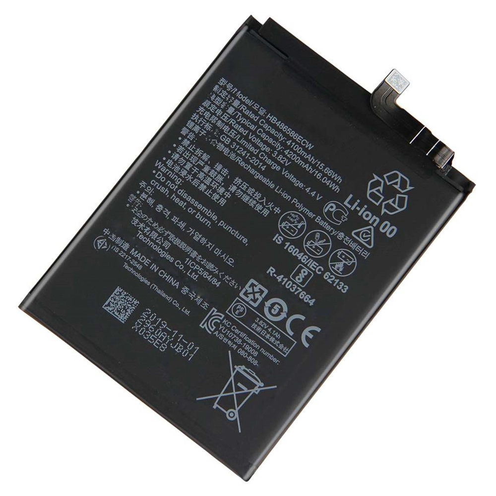 Batterie de téléphone mobile en gros pour Huawei Nova 6 Remplacement 4200mAh HB486586ECW