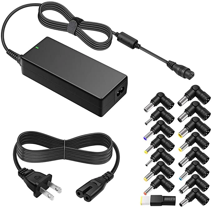 Zozo 90W carregador de laptop para HP Dell Toshiba IBM Lenovo Acer Asus Samsung Sony Fujitsu Gateway Notebook Ultrabook ChromeBook DC saída 15V 16V 18.5V 19.5V 20V Adaptador de alimentação