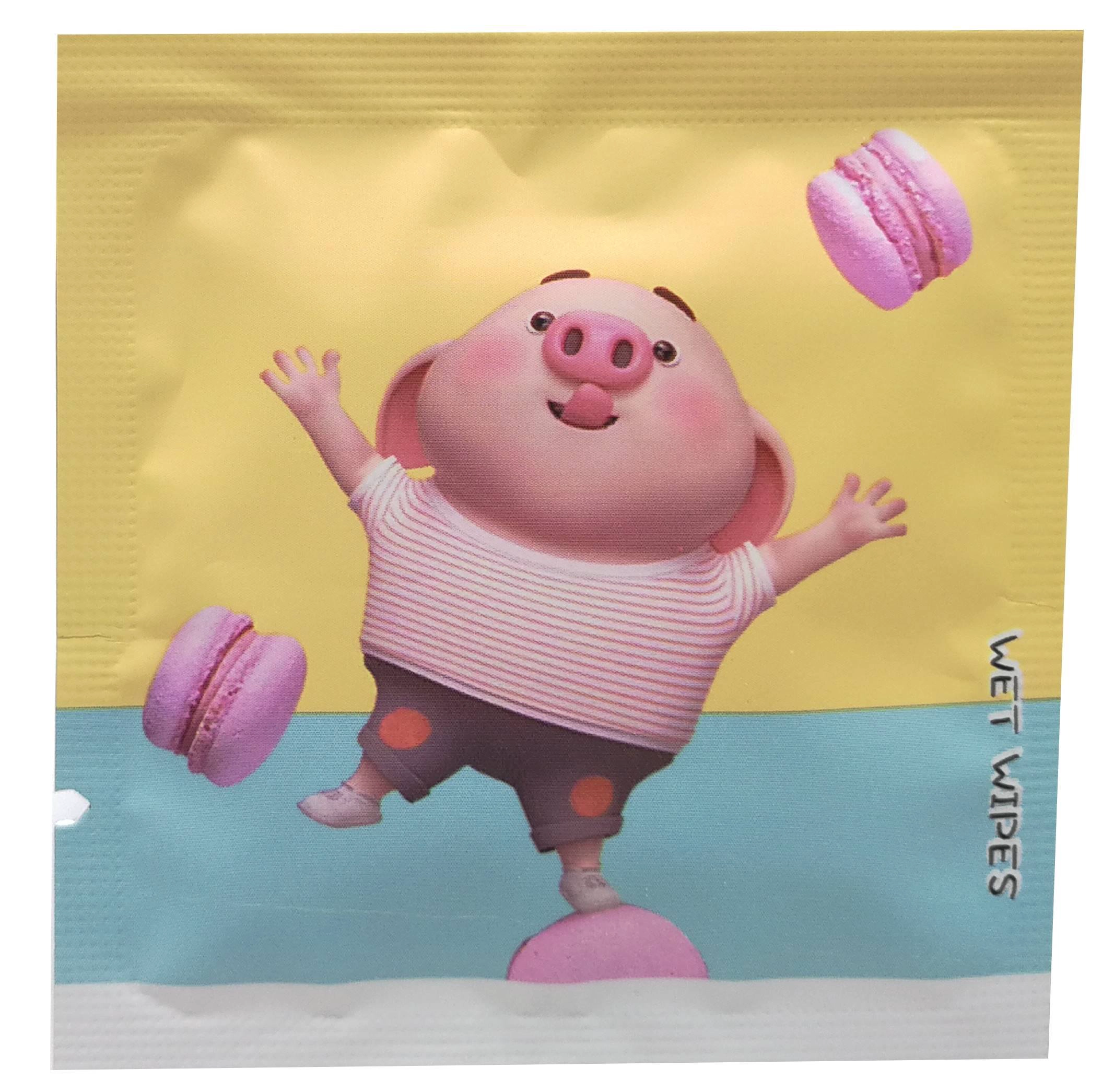 Colorful Square Wet Wipe Pack