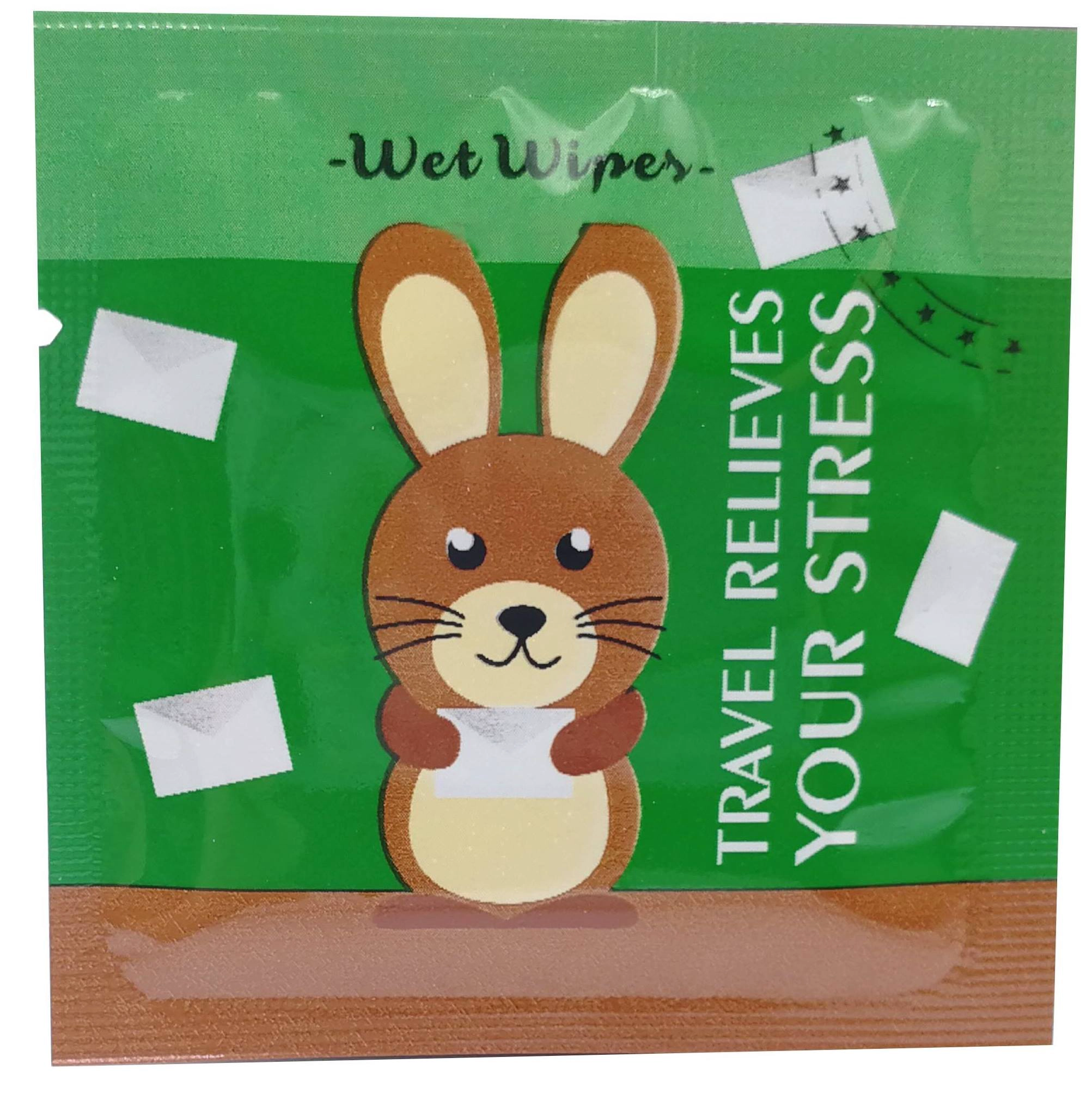 Colorful Square Wet Wipe Pack