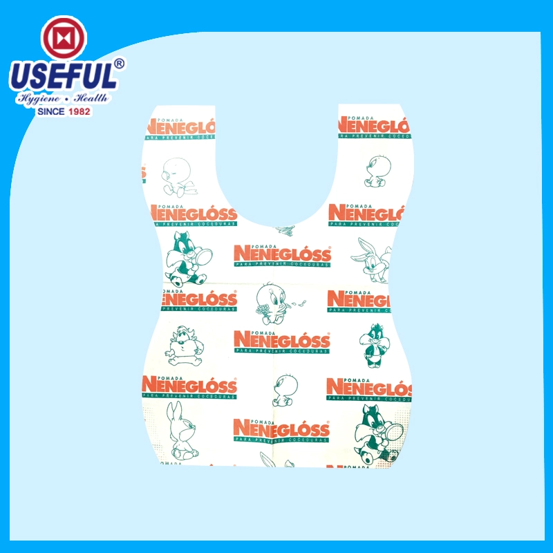 U-Shape 2 ply Disposable Baby Bib for Promotion