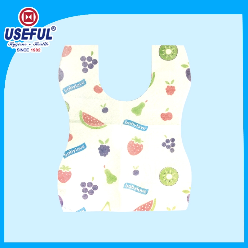 U-Shape 3 ply Disposable Baby Bib for Promotion