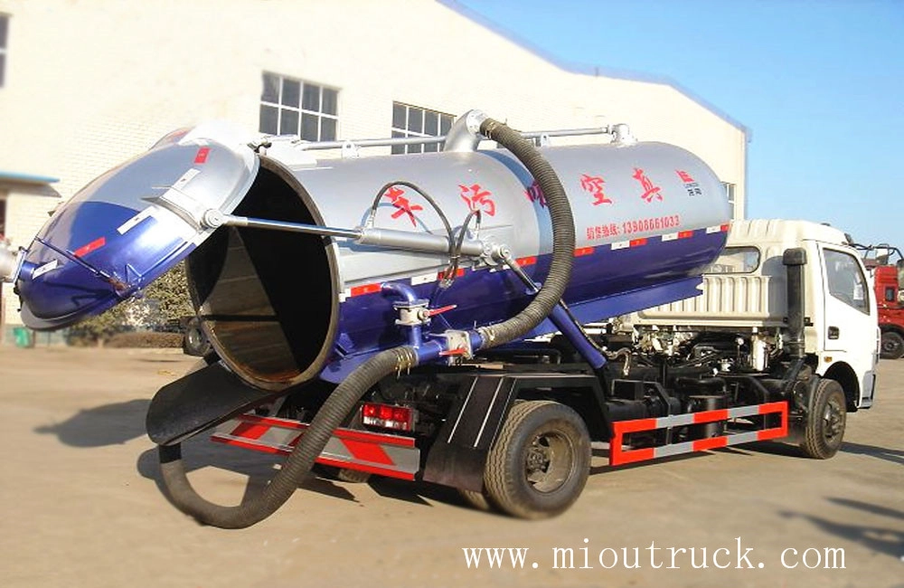 6CBM 4 * 2 4TON dumi sa alkantarilya higop TRUCK WITH 91KW POWER