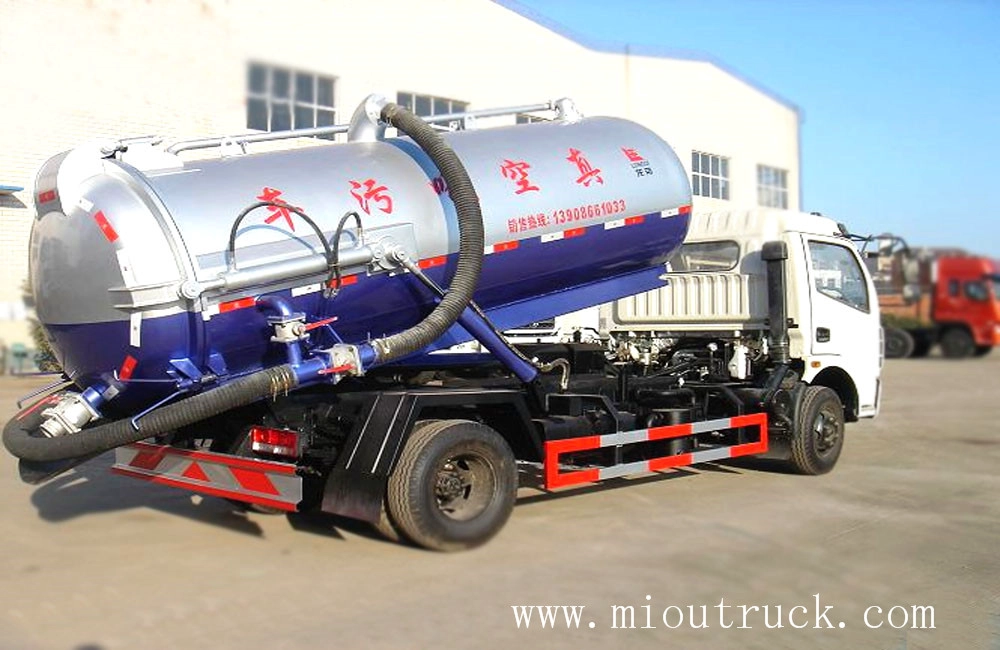 6CBM 4 * 2 4TON dumi sa alkantarilya higop TRUCK WITH 91KW POWER