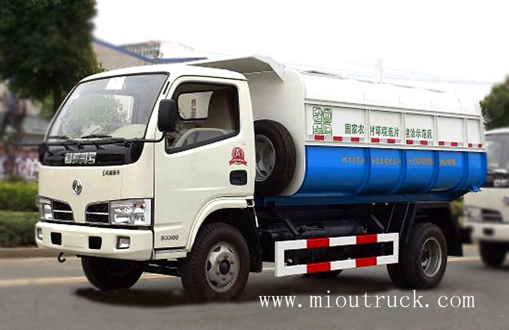 Dongfeng CLW5071ZZZ4 4*2 3ton Hydraulic Lifter Garbage truck
