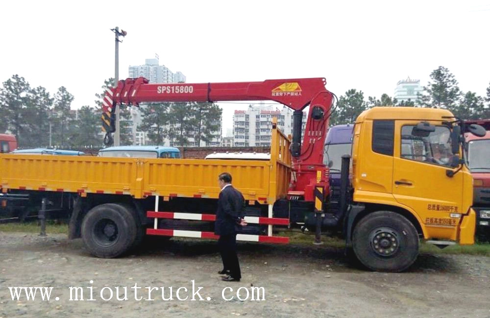Dongfeng Tianjin 190HP 4*2 16t with Cummins Engine Crane Truck