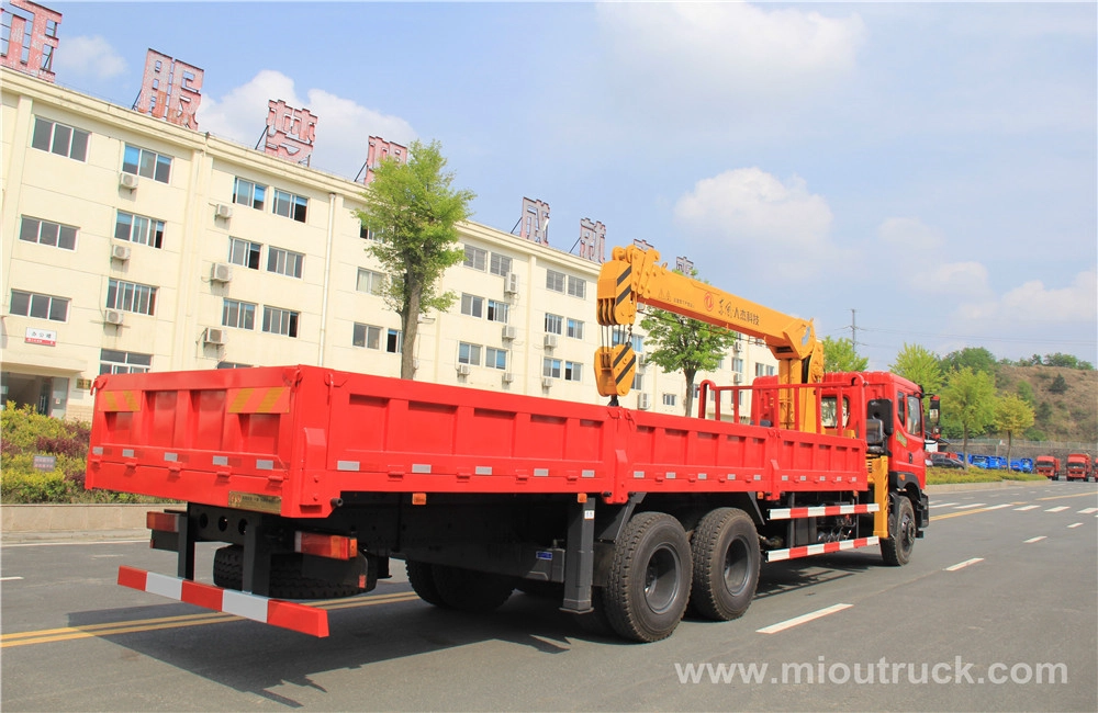 Dongfeng stright arm 6*4 crane truck hot sale