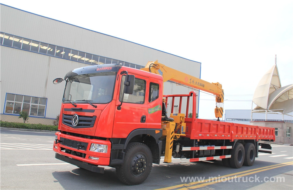 Famous Brand DongFeng Tianjin 6*4 chassis truck-mounted crane UNIC 160 horsepower truck with crane for sale