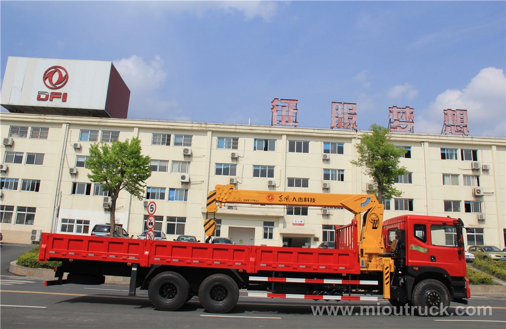 Famous Brand DongFeng Tianjin 6*4 chassis truck-mounted crane UNIC 160 horsepower truck with crane for sale