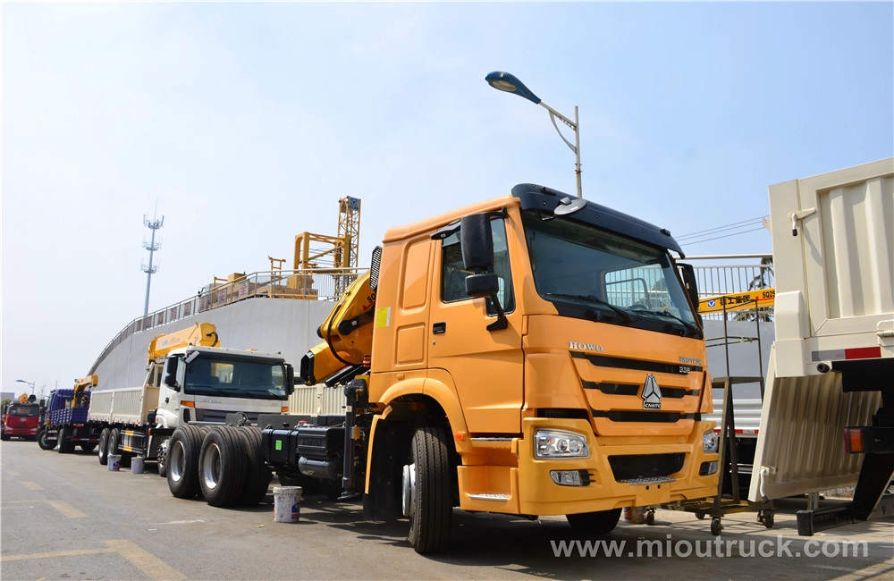 HOWO 6X4 truck mounted crane china supplier with good quality for sale