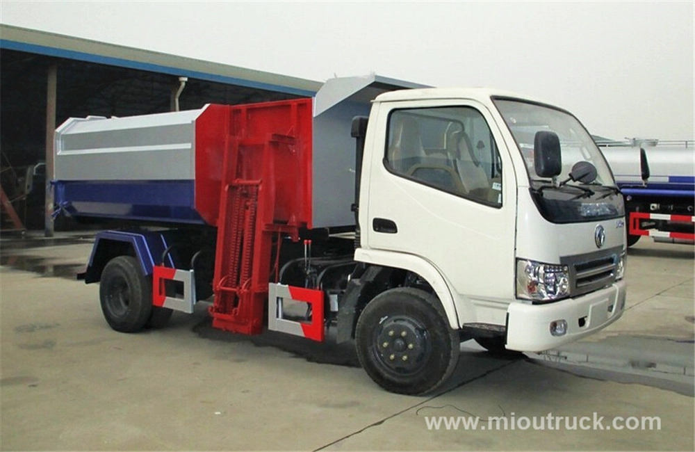 Sử dụng Dongfeng 4x2 xe tải rác nhỏ từ chối xe tải chở rác thu để bán