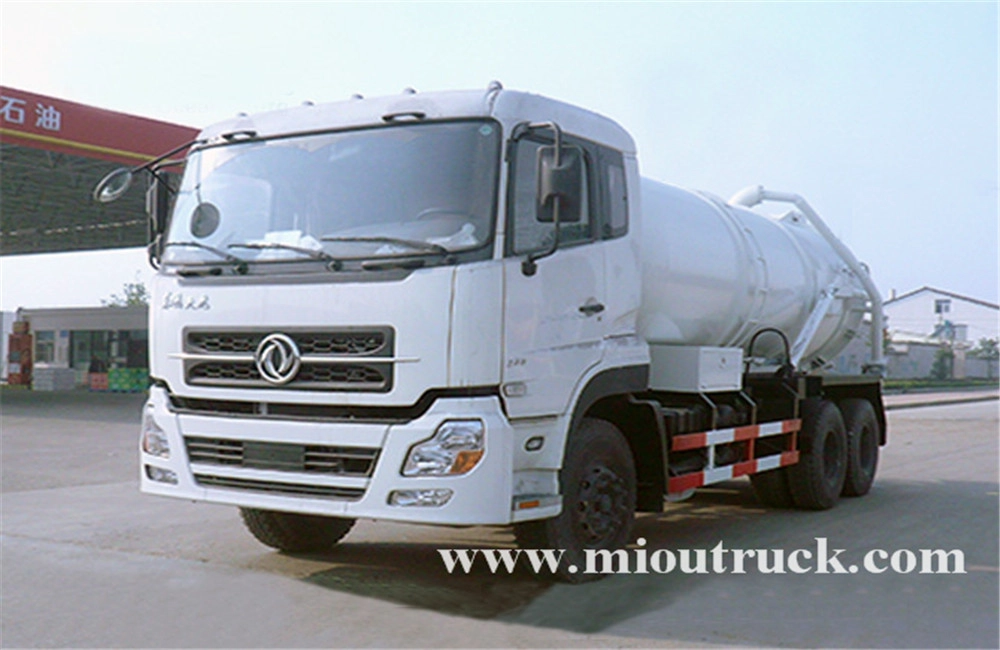 Dongfeng kinland 6x4 rígido tipo 16 m ³ volume capacidade de esgoto sucção caminhão à venda