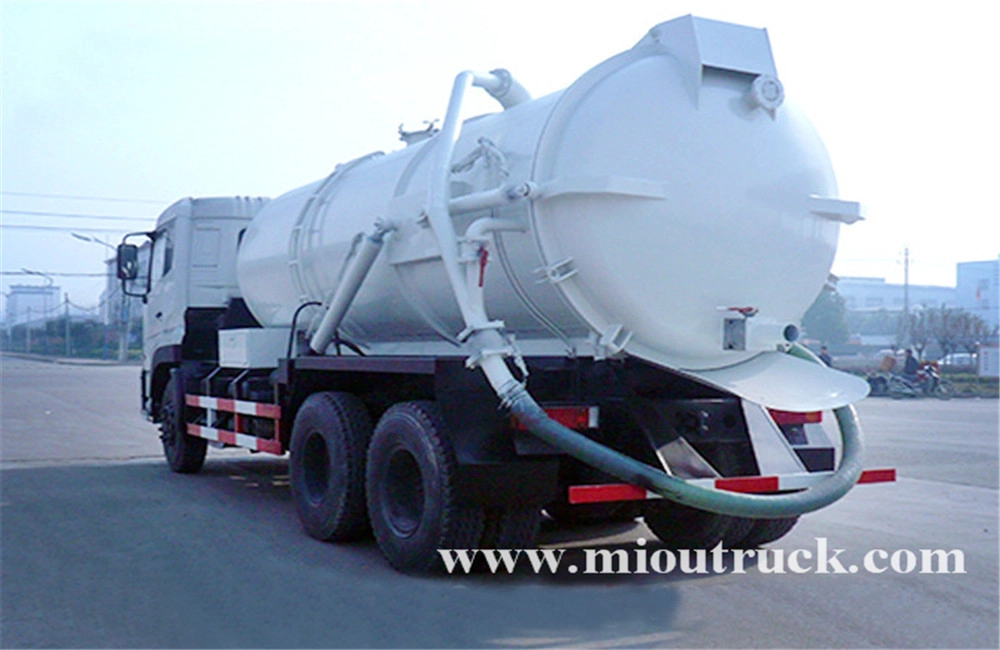 Dongfeng kinland 6x4 rígido tipo 16 m ³ volume capacidade de esgoto sucção caminhão à venda