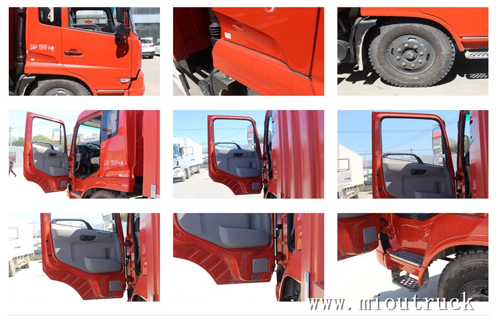 caminhão de carga do Dongfeng tianjin 160hp 4 * 2 7 m 6 tonelada meia caixa