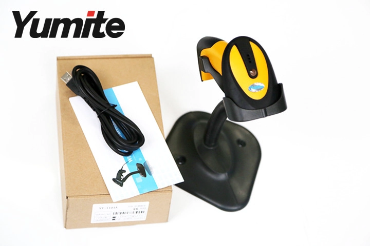 Yumite wired auto-sense ccd barcode scanner with stand, YT-1101A