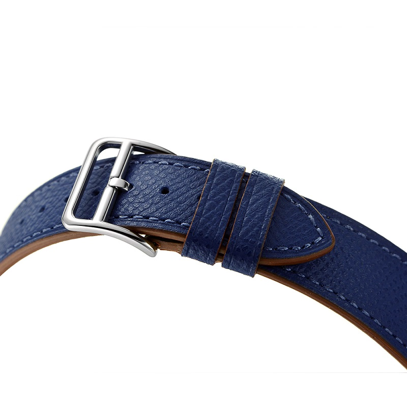 Pasek do zegarka Apple Watch ze skórzaną opaską i zapięciem ze stali nierdzewnej