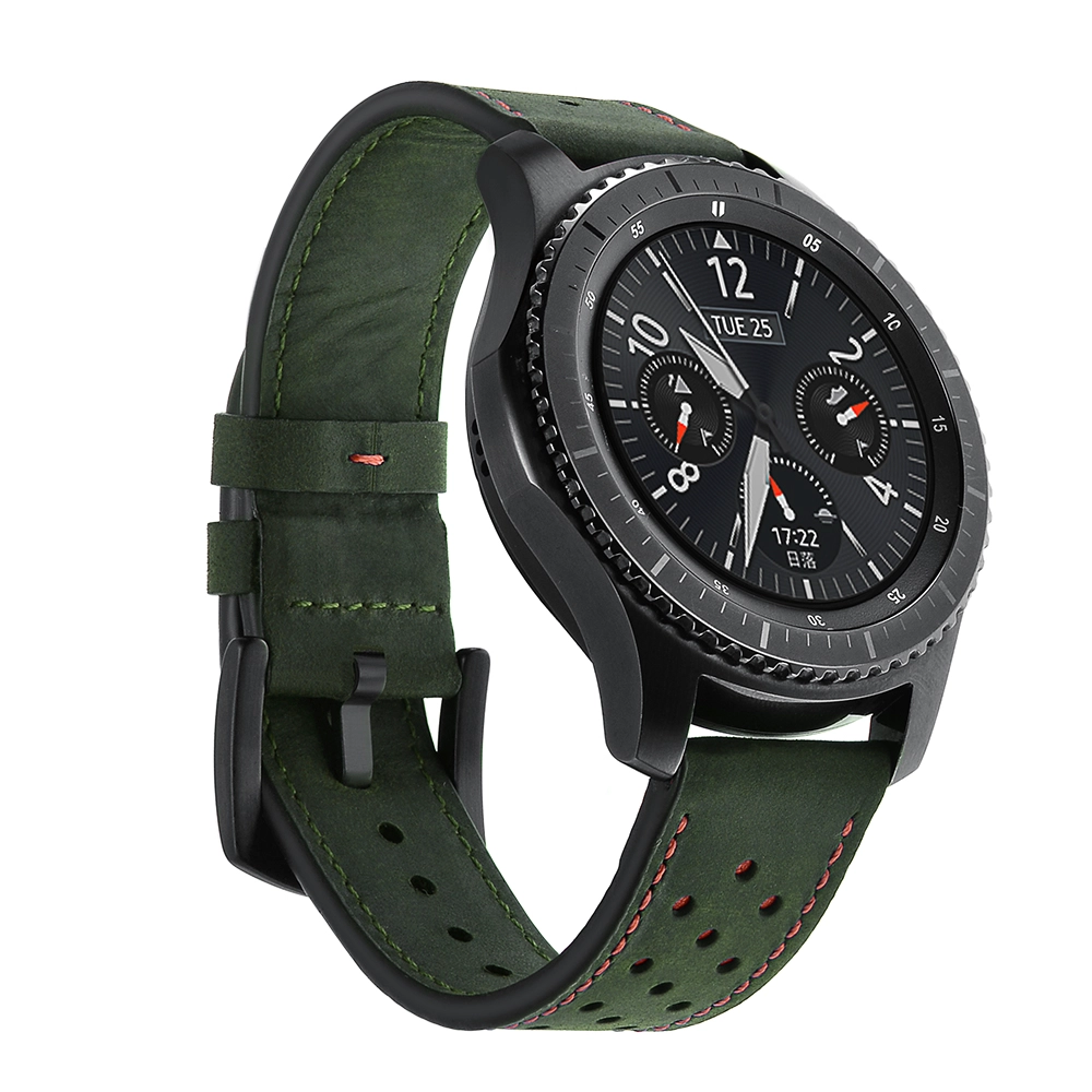 Compra a granel Samsung Gear S3 bandas de cuero pulsera de repuesto hebilla