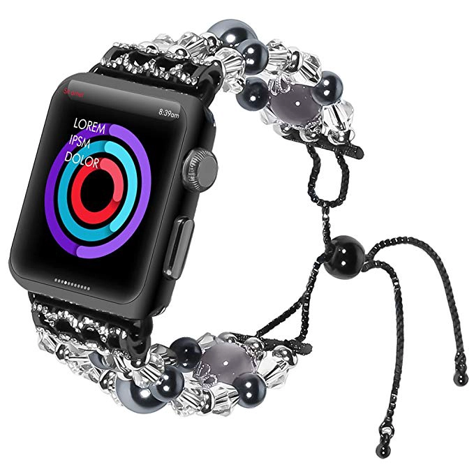 CBAW03 iWatch Handmade Artificial Agate Beaded Watch Bracelet