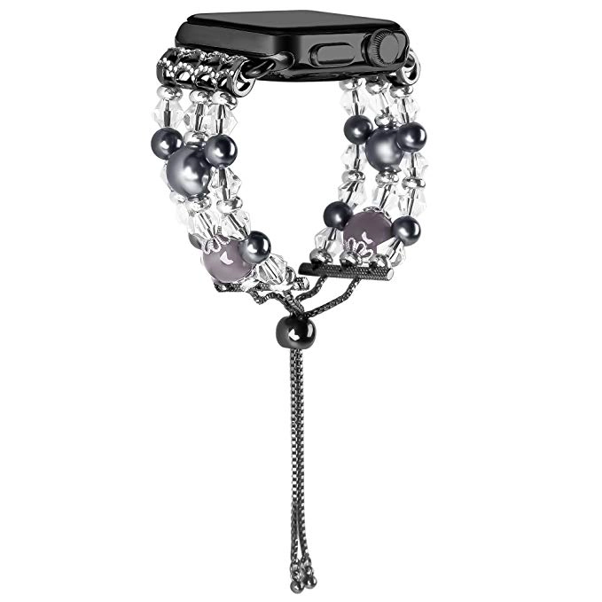 CBAW03 iWatch Handmade Artificial Agate Beaded Watch Bracelet