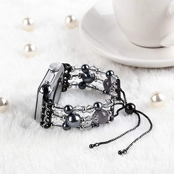 CBAW03 iWatch Handmade Artificial Agate Beaded Watch Bracelet