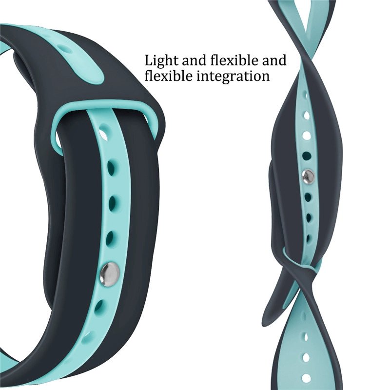 CBAW04 Apple Watch banda de repuesto de silicona suave de color dual