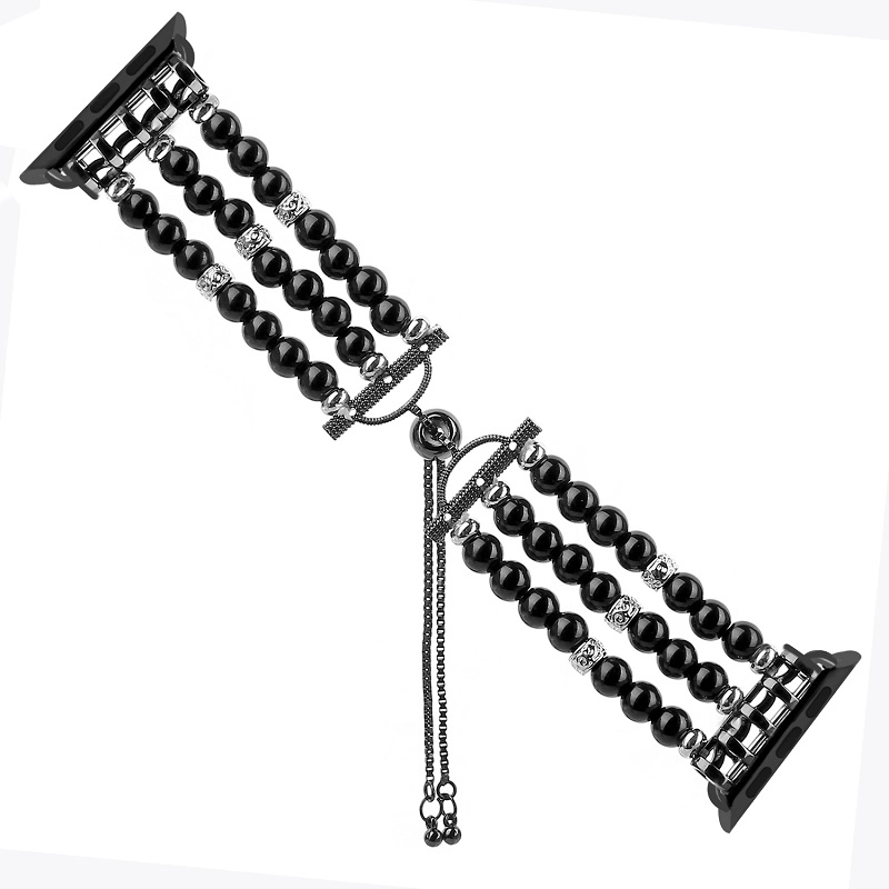 Pulsera CBAW08 hecha a mano de cuentas de perlas de imitación con colgante y borla