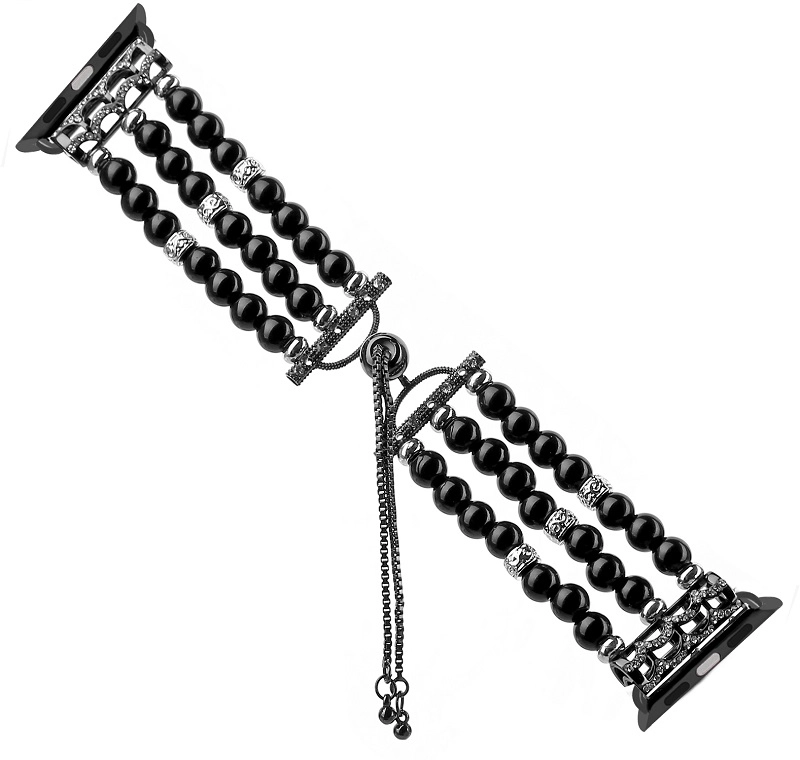 Pulsera CBAW08 hecha a mano de cuentas de perlas de imitación con colgante y borla