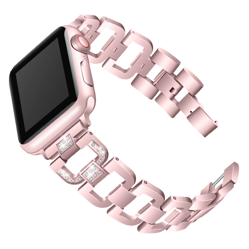 CBAW20 Trendybay Bling Diamond Rhinestone correa de pulsera de metal para iWatch