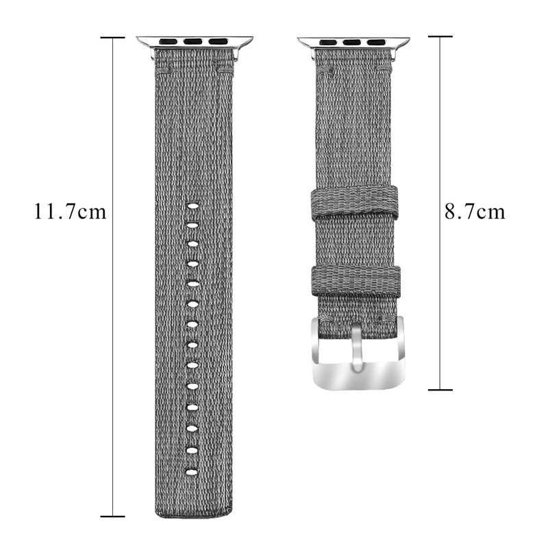 CBAW9401 Bracelet de remplacement en toile de nylon tissé Trendybay pour Apple Watch