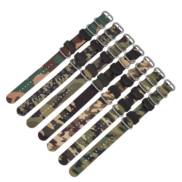 CBCS01-YC Premium Woven Camo Camouflage Nylon Watch Strap For Casio Gshock Watchband