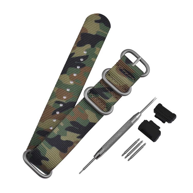 CBCS01-YC Premium Woven Camo Camouflage Nylon Watch Strap For Casio Gshock Watchband