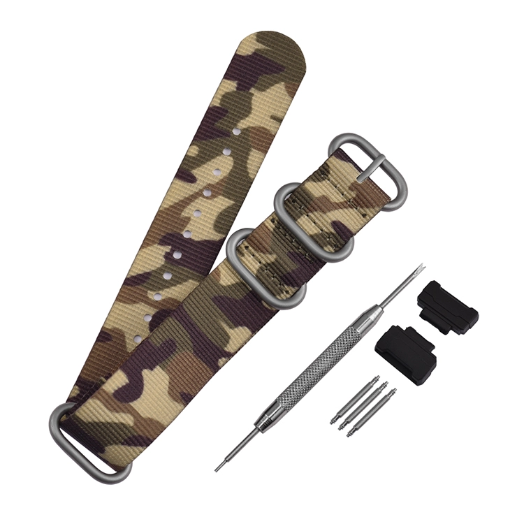 CBCS01-YC Premium Woven Camo Camouflage Nylon Watch Strap For Casio Gshock Watchband